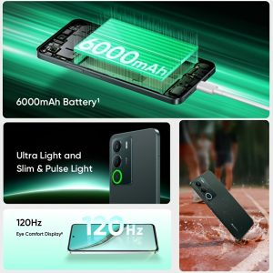 Realme P3 Lite | 8+256GB | 50MP AI Camera | 120Hz Eye Comfort Display | 6000mAh Large Battery | T7250 Chipset | Pulse Light | 2 SIM Cards + 1 Memory Card | Long Battery Life | Large Screen | Gaming Phone | Office Phone | Outdoor Phone