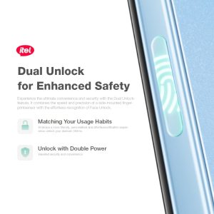 itel A70 blue 256GB+4GB, blue, 6.6-inch HD+ultra-narrow bottom frame+side fingerprint+flagship composite board appearance, 5000mAh long battery life+Type-C 10W fast charging Android 13, Smartphone, Mobile Device, Sleek Design, Modern Phone, Durable Build, Premium Materials, Android Phone, Fast Charging Device, Smartphone Users, Tech Enthusiasts