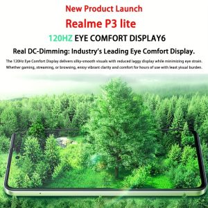 Realme P3 Lite | 8+256GB | 50MP AI Camera | 120Hz Eye Comfort Display | 6000mAh Large Battery | T7250 Chipset | Pulse Light | 2 SIM Cards + 1 Memory Card | Long Battery Life | Large Screen | Gaming Phone | Office Phone | Outdoor Phone