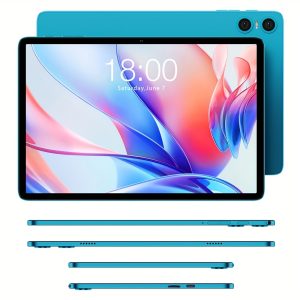 Teclast P30 WiFi Tablet 10.1-inch IPS Pad 4GB+8GB RAM 128GB ROM, 16:10 Screen Ratio, Unisoc T606 Octa-core CPU Mali-G57 GPU Support 1TB TF Card Extension, Android 15 System, 6000mAh Battery Type-C charging, 5MP Camera
