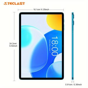 Teclast P30 WiFi Tablet 10.1-inch IPS Pad 4GB+8GB RAM 128GB ROM, 16:10 Screen Ratio, Unisoc T606 Octa-core CPU Mali-G57 GPU Support 1TB TF Card Extension, Android 15 System, 6000mAh Battery Type-C charging, 5MP Camera