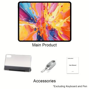 Teclast ArtPad Pro 12.7-inch Tablet with 90Hz Refresh Rate, MTK G99 Octa-Core CPU, 20GB (8+12GB), 256GB Storage, Dual SIM, Android 15, Hyper-Audio, 10000mAh Battery, Type-C Charging, Tablet, Pad, Tablet, Pad