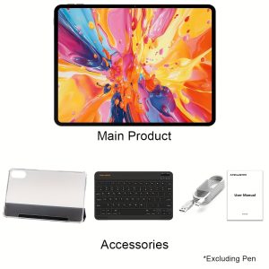 Teclast ArtPad Pro 12.7-inch Tablet with 90Hz Refresh Rate, MTK G99 Octa-Core CPU, 20GB (8+12GB), 256GB Storage, Dual SIM, Android 15, Hyper-Audio, 10000mAh Battery, Type-C Charging, Tablet, Pad, Tablet, Pad